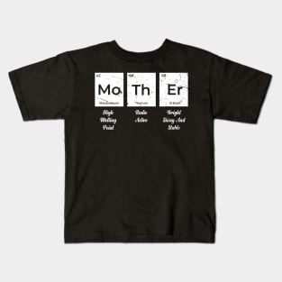 Womens Mother Periodic Table Elements of a Mother's Day Kids T-Shirt